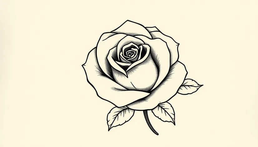 rose tattoo design outline