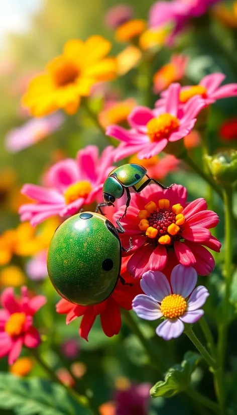 green ladybug