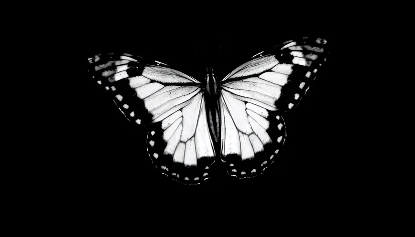 butterfly black and white