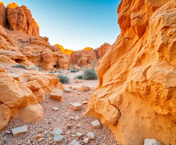 yellow colored rocks