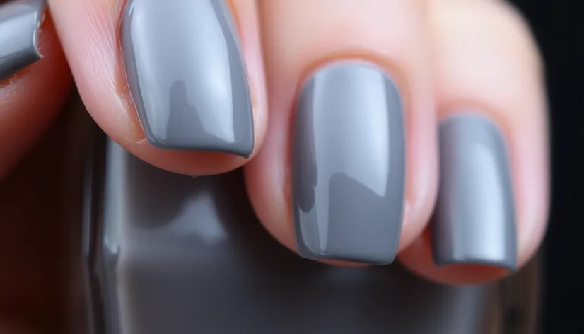 grey colour nail polish