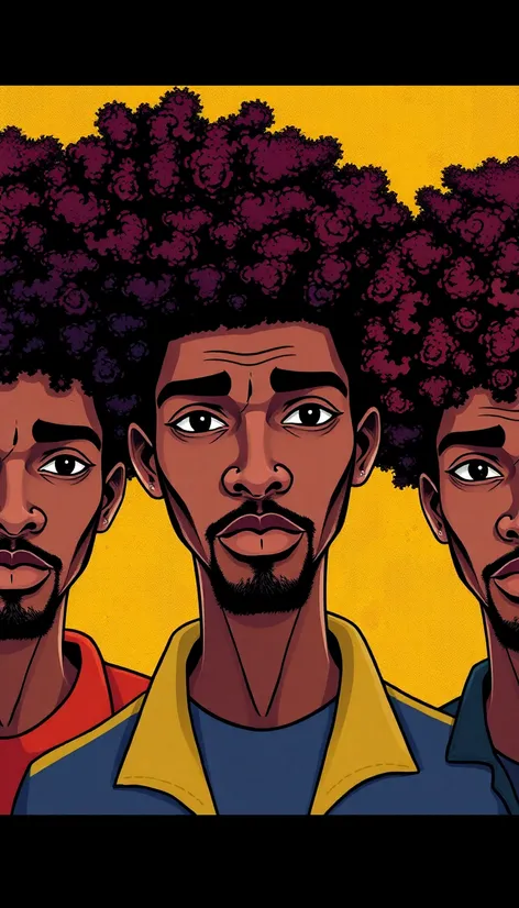 men afro animated