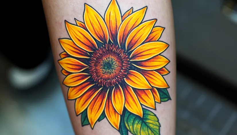 sunflower tattoo