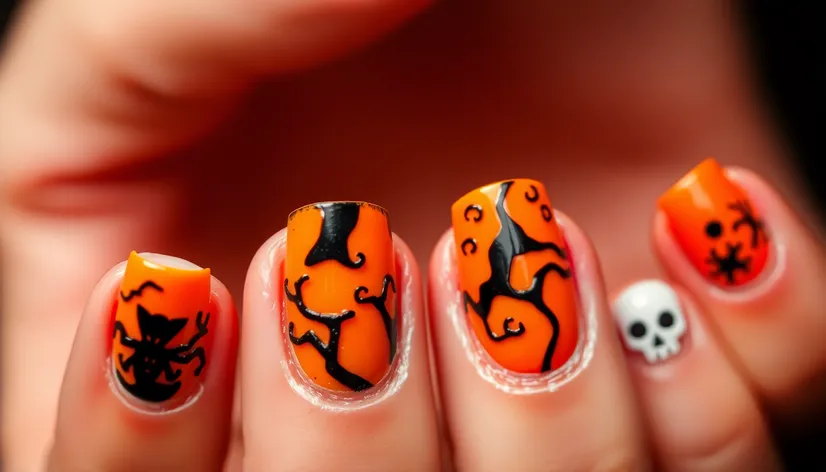 halloween acrylic nails