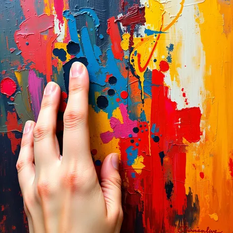 painting with fingers touching