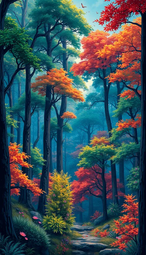 manga forest background