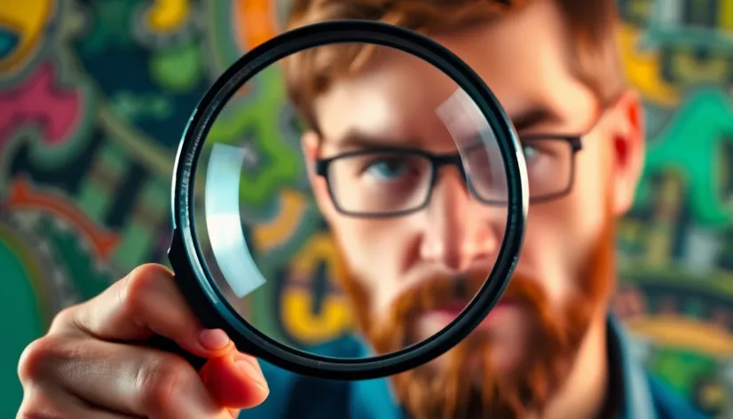 magnifying glass in search