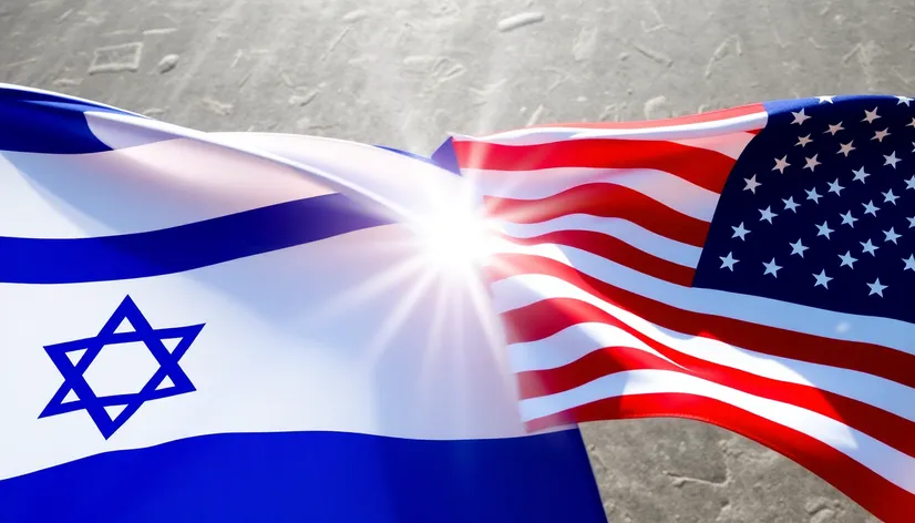 israel and usa flag