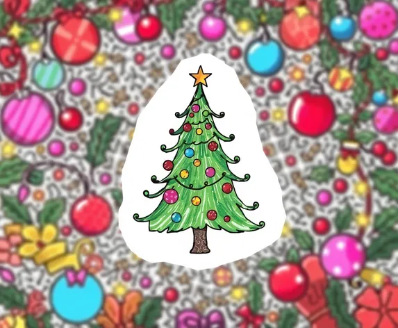 christmas tree doodle