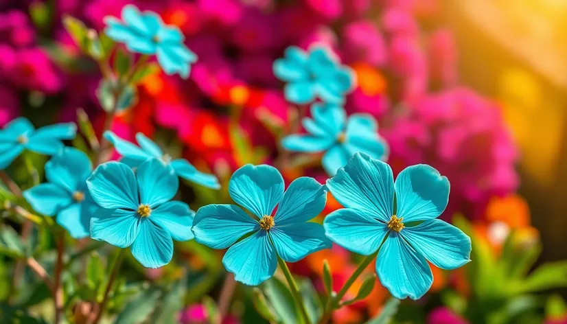 turquoise color flowers