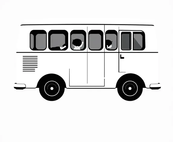 black and white bus