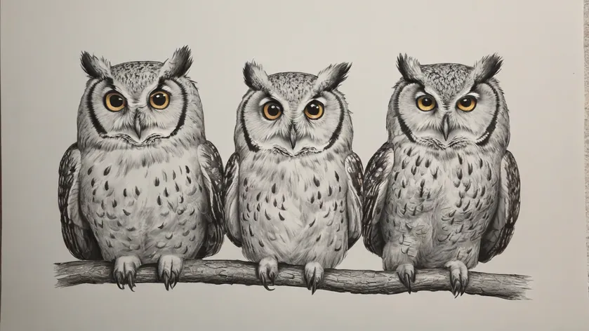 cute owl drawing