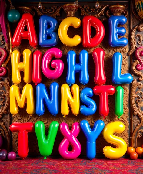 balloon alphabet letters