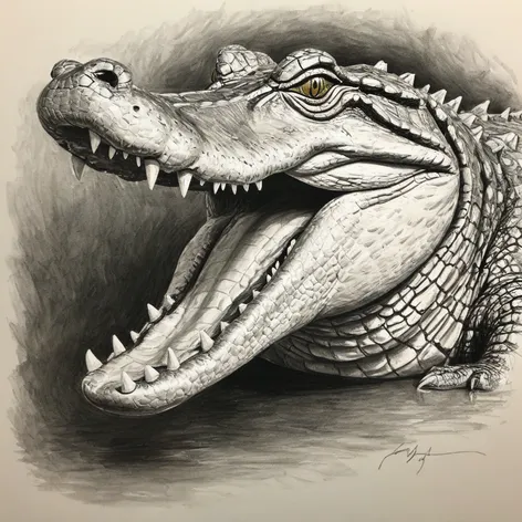 alligator drawing