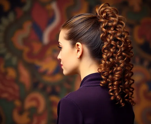 curly hair ponytail