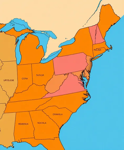 northeast states map