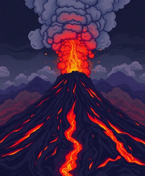 volcano clip art