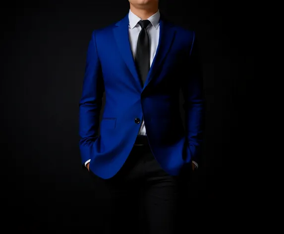 blue blazer with black