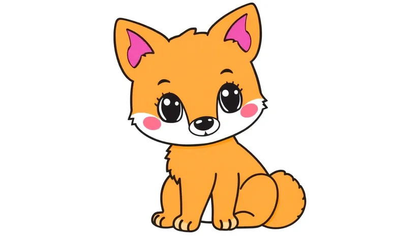 fox coloring page