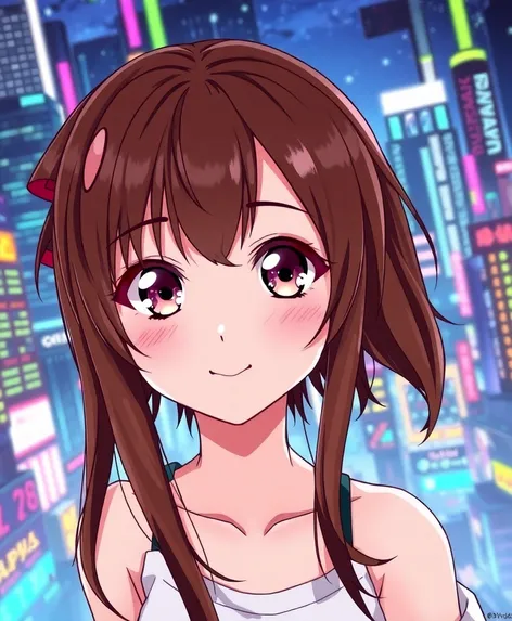 brown hair beautiful anime