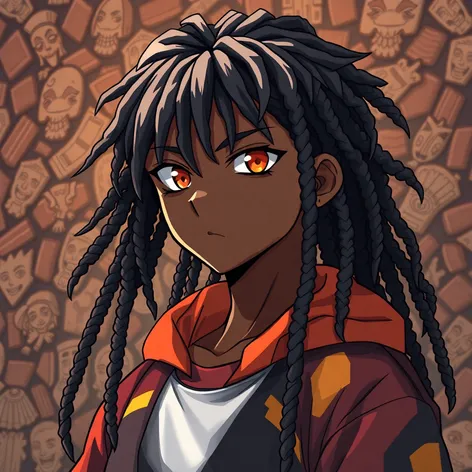 black anime character with