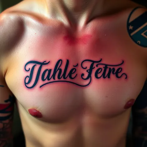 tattoo name chest