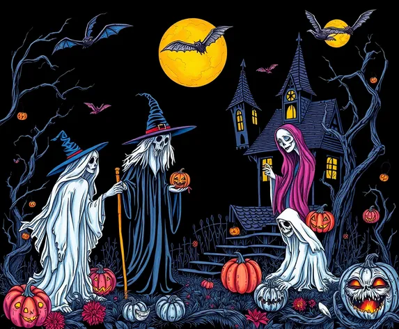 halloween adult coloring pages