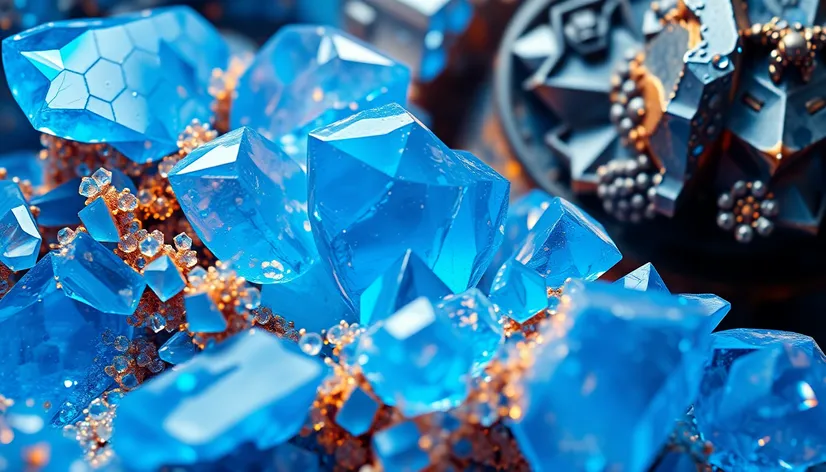 blue colour crystal