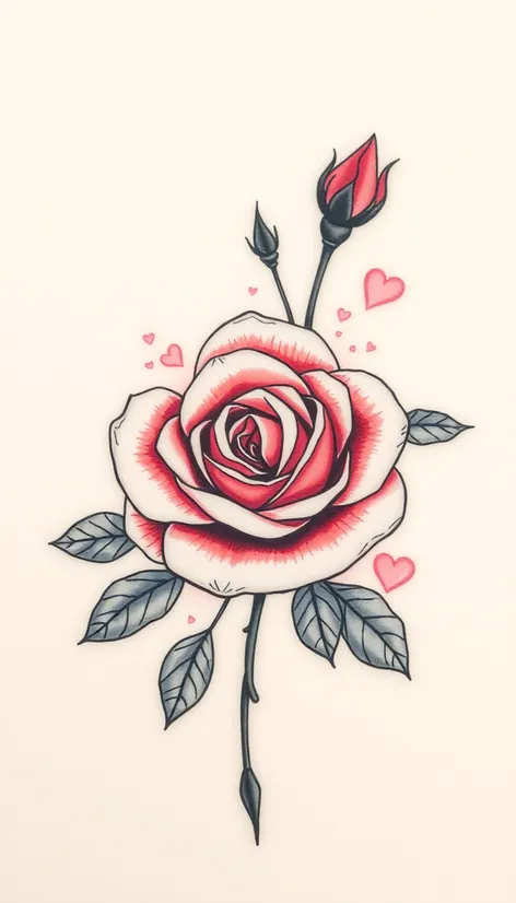 rose tattoo drawing