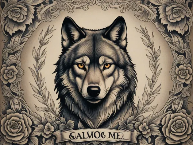 traditional wolf tattoo