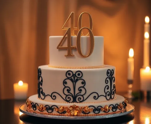 40th birthday cake design