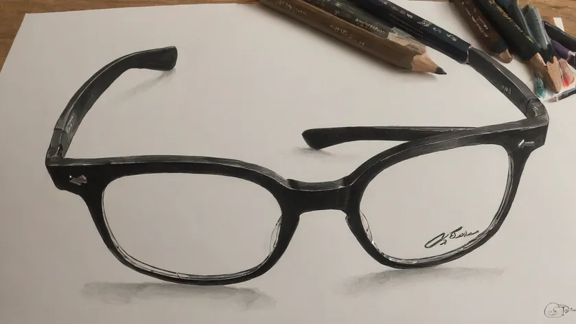glasses drawing