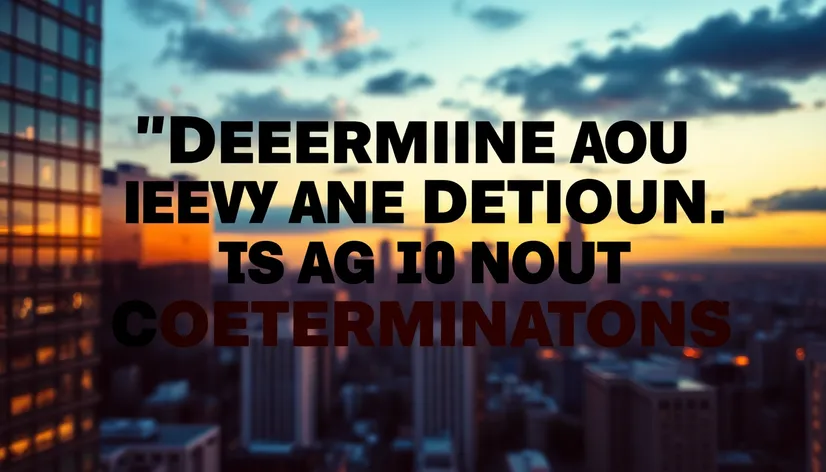 quotation on determination