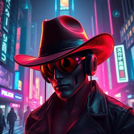 cyberpunk cowboy hat