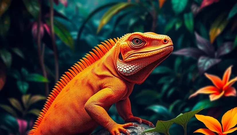 orange iguana