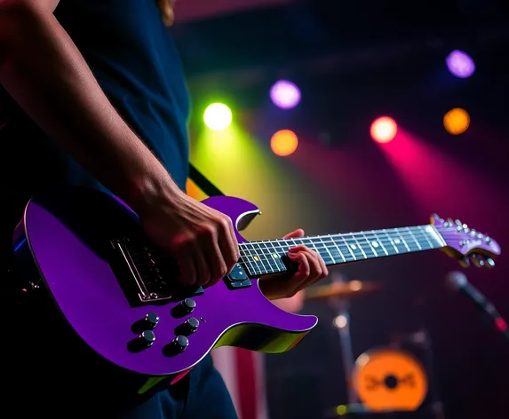 purple electric guitar