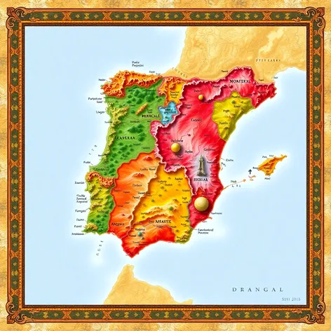 portugal spain map