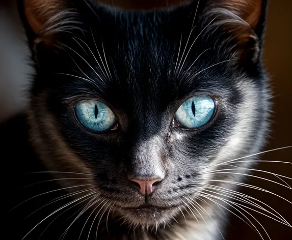 black cat and blue