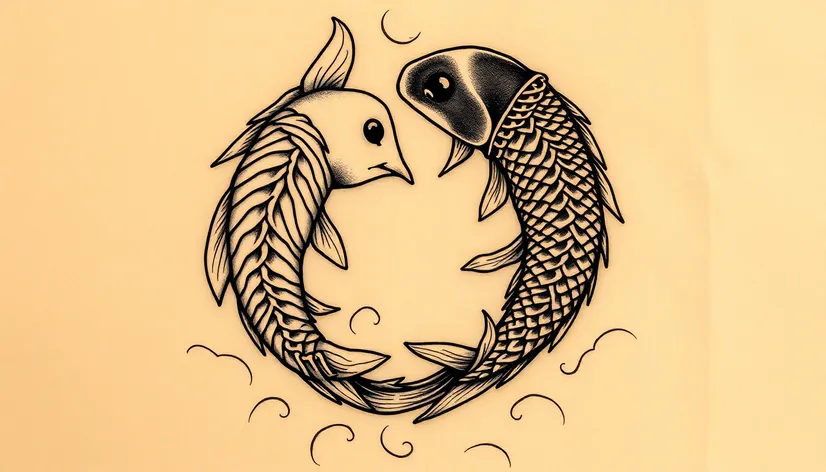 yin yang koi carp