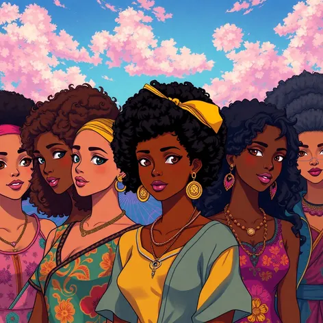 black girls in anime