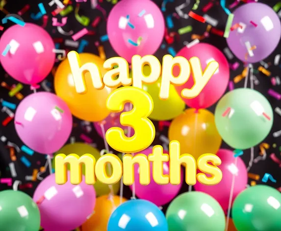 happy 3 months font