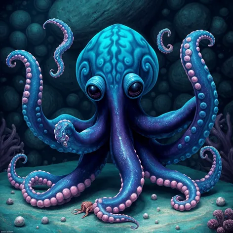 A kraken protecting sea