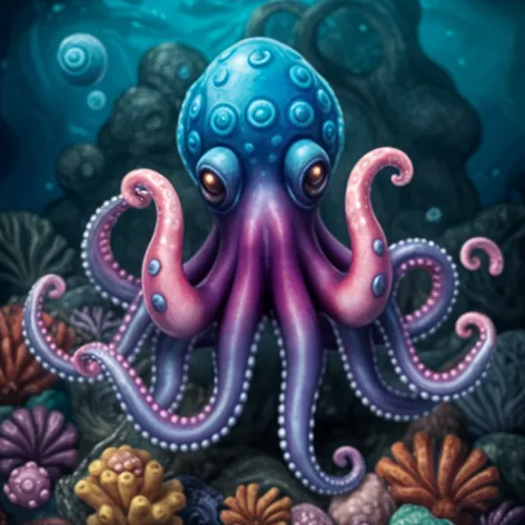 A kraken protecting sea