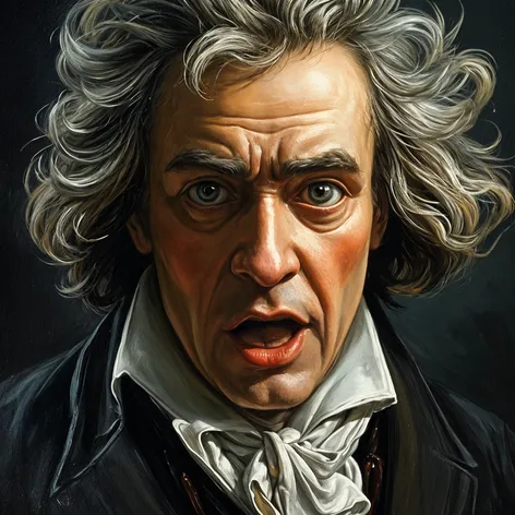 beethoven painting but face