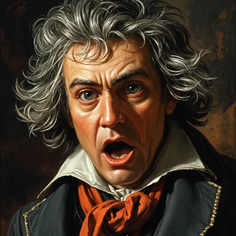 beethoven painting but face