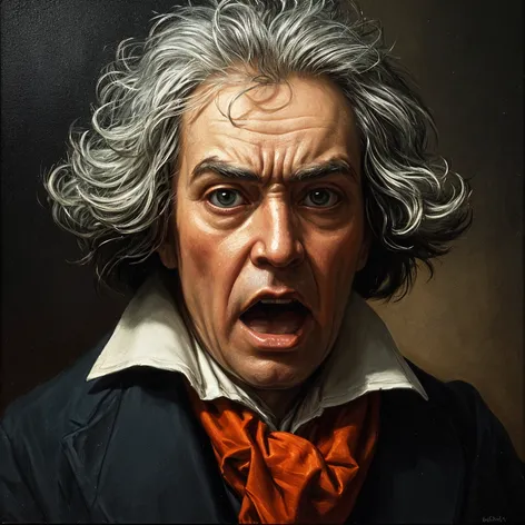 beethoven painting but face