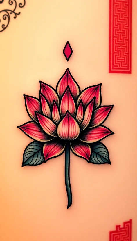 small lotus flower tattoo