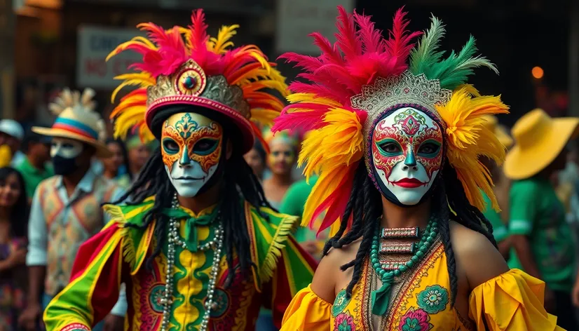 brazillian dancers in mask