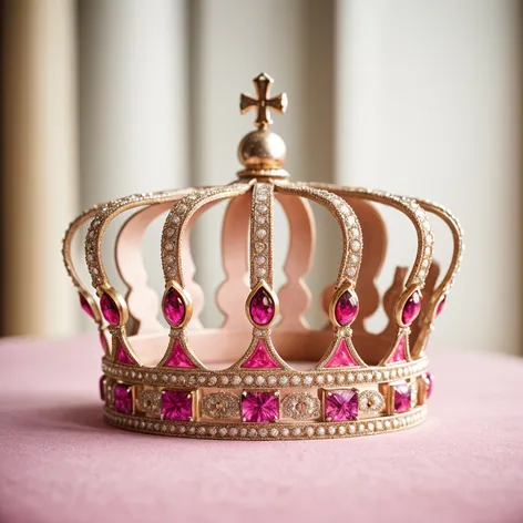 royal crown with pink