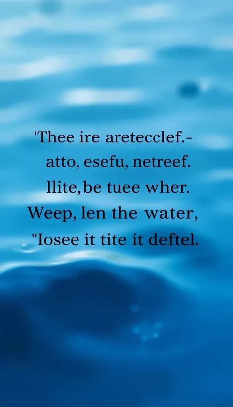 quotes about water